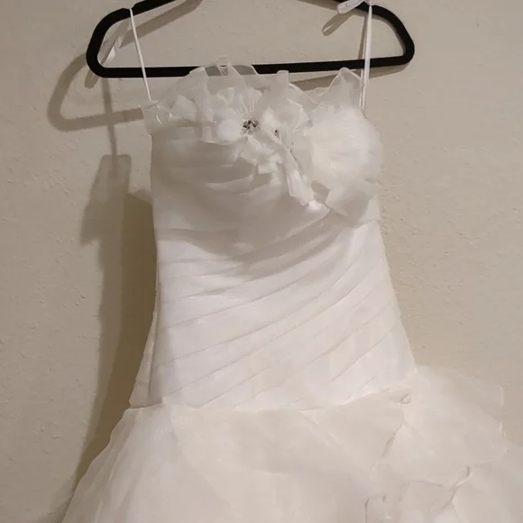 Stunning Allure Bridals Ivory Wedding Dress Size 4 - Picture 4 of 13